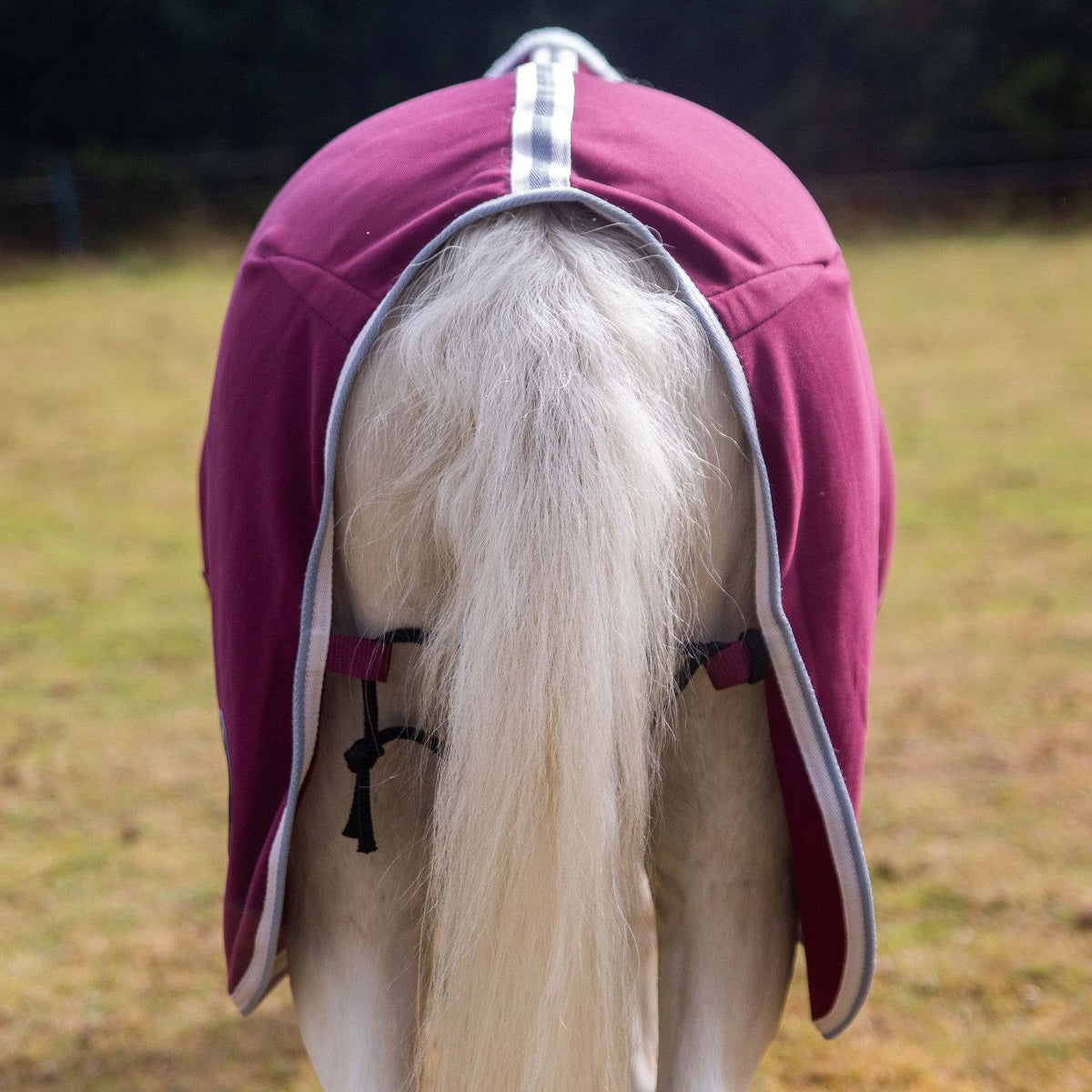 PONIE 'Tiddlywinks' Jersey Cooler Rug Burgundy