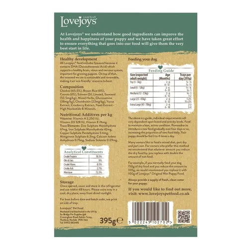 Lovejoys Original Puppy with Chicken With Rice & Veg