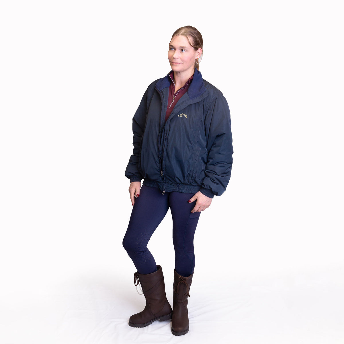GALLOP Unisex Navy Bomber Jacket