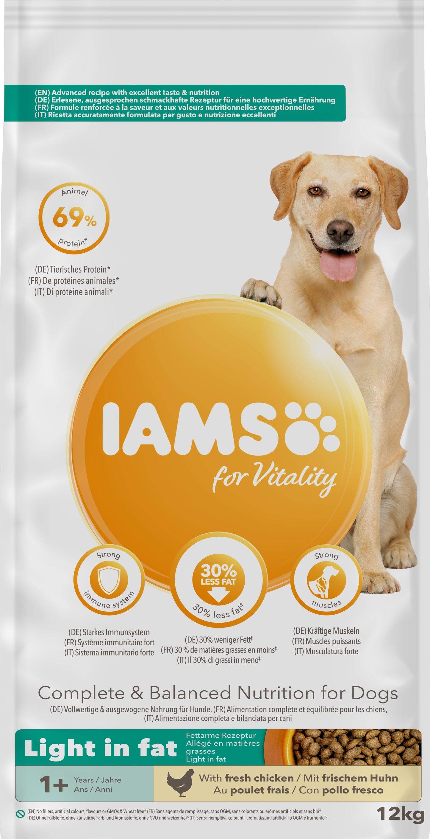 Iams Dog Adult Vitality Light in Fat Chicken