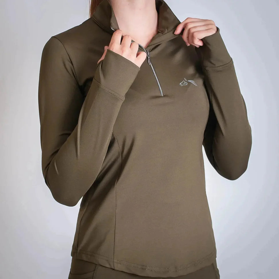 Long Sleeve Zipped Neck Base Layer