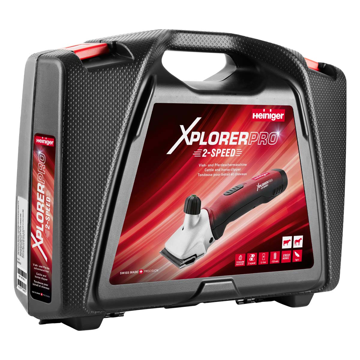 Heiniger Xplorer Pro Horse Clipper Red