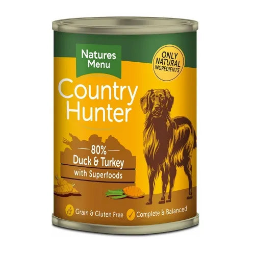 Natures Menu Country Hunter Dog Duck & Turkey with Superfoods Tins