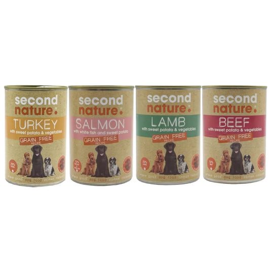 Second Nature Grain Free Tin Mixed Variety Pack Lamb Beef Turkey & Ocean Fish