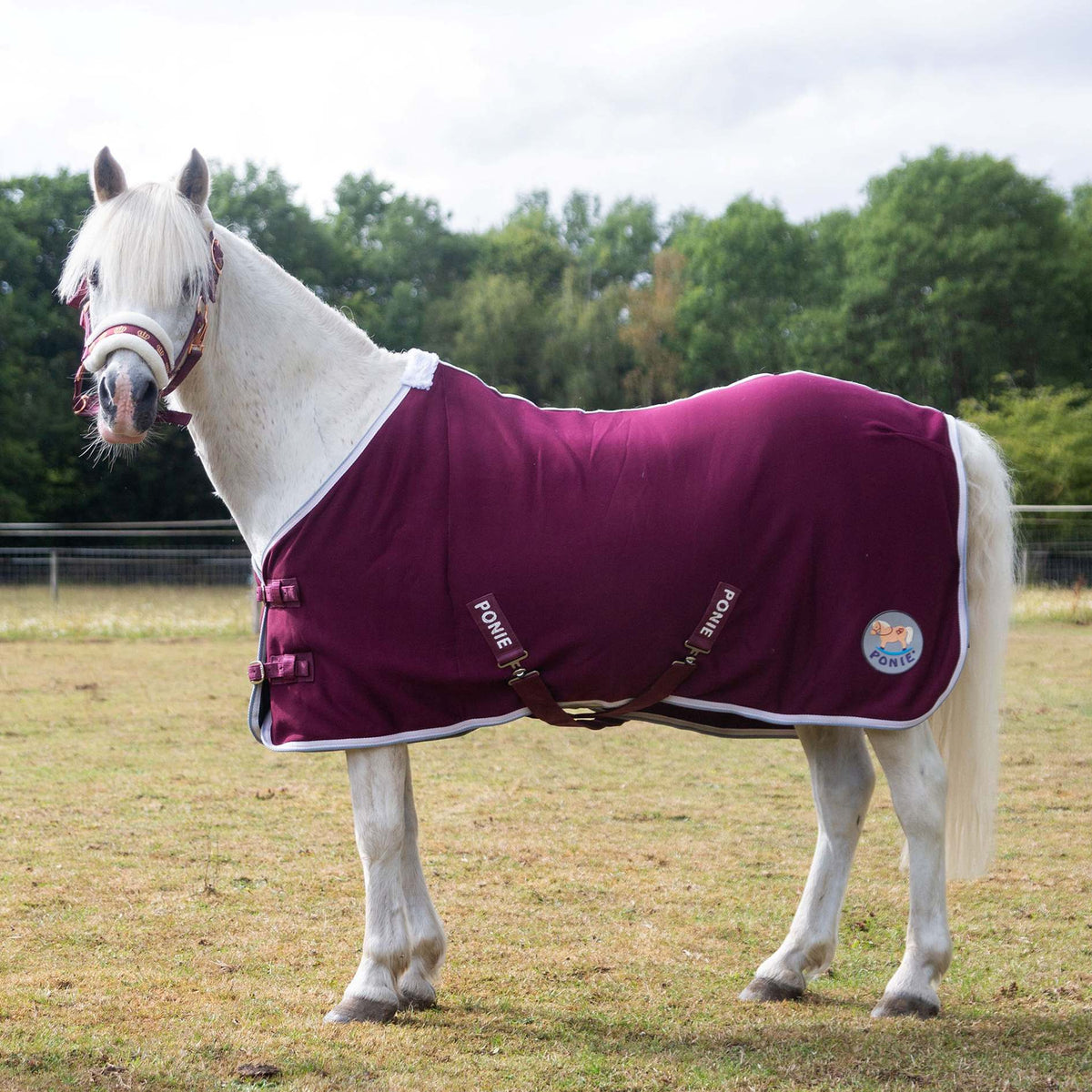 PONIE 'Tiddlywinks' Jersey Cooler Rug Burgundy