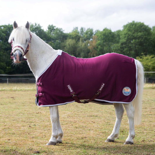 PONIE 'Tiddlywinks' Jersey Cooler Rug Burgundy