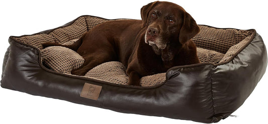 Tuscan Faux Leather Dog Bed