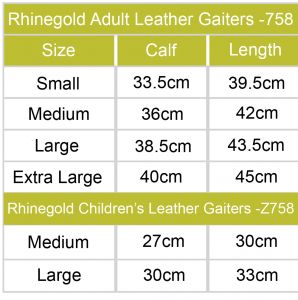 Rhinegold Children’s Leather Gaiters