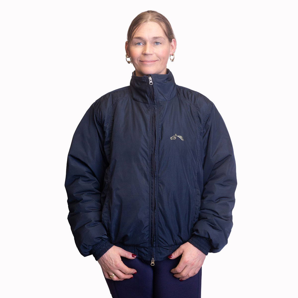 GALLOP Unisex Navy Bomber Jacket