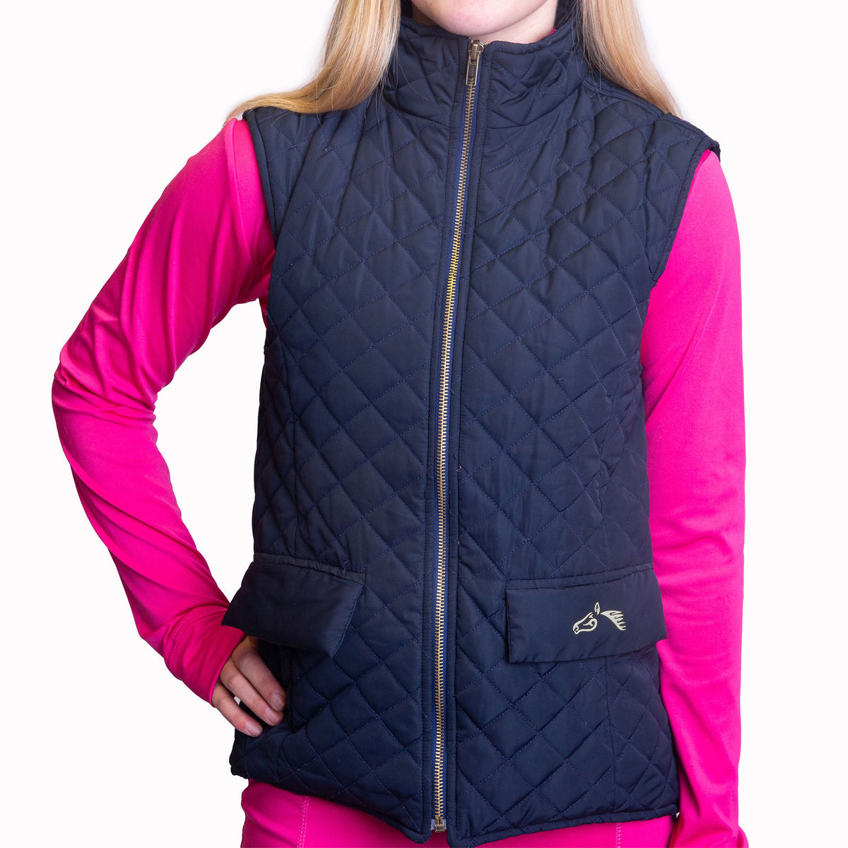 GALLOP Womens Navy Gilet