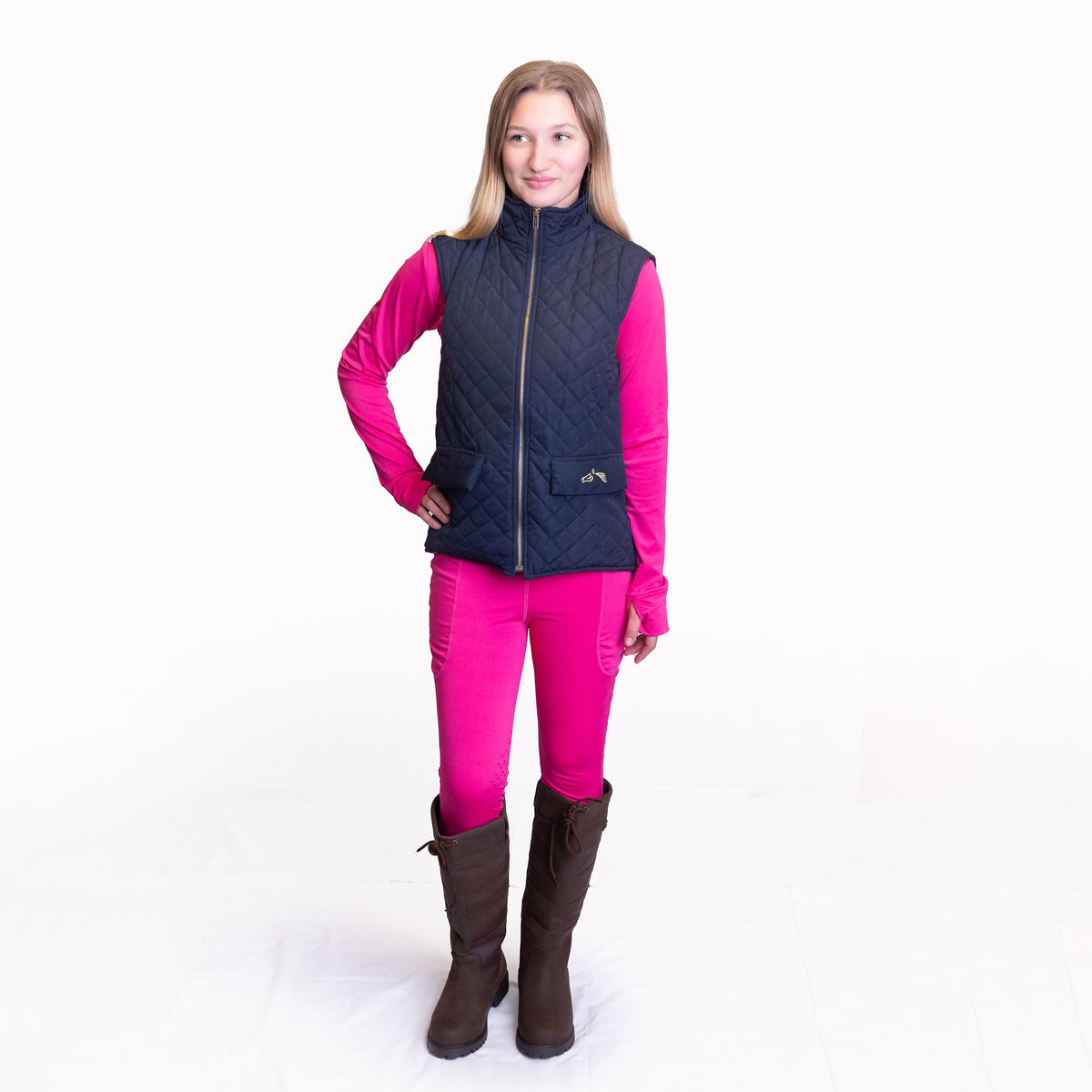 GALLOP Womens Navy Gilet
