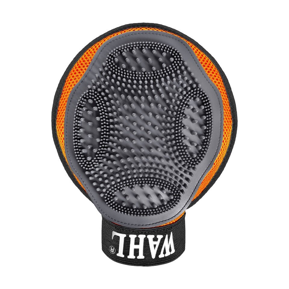 Wahl Grooming Glove Orange & Grey