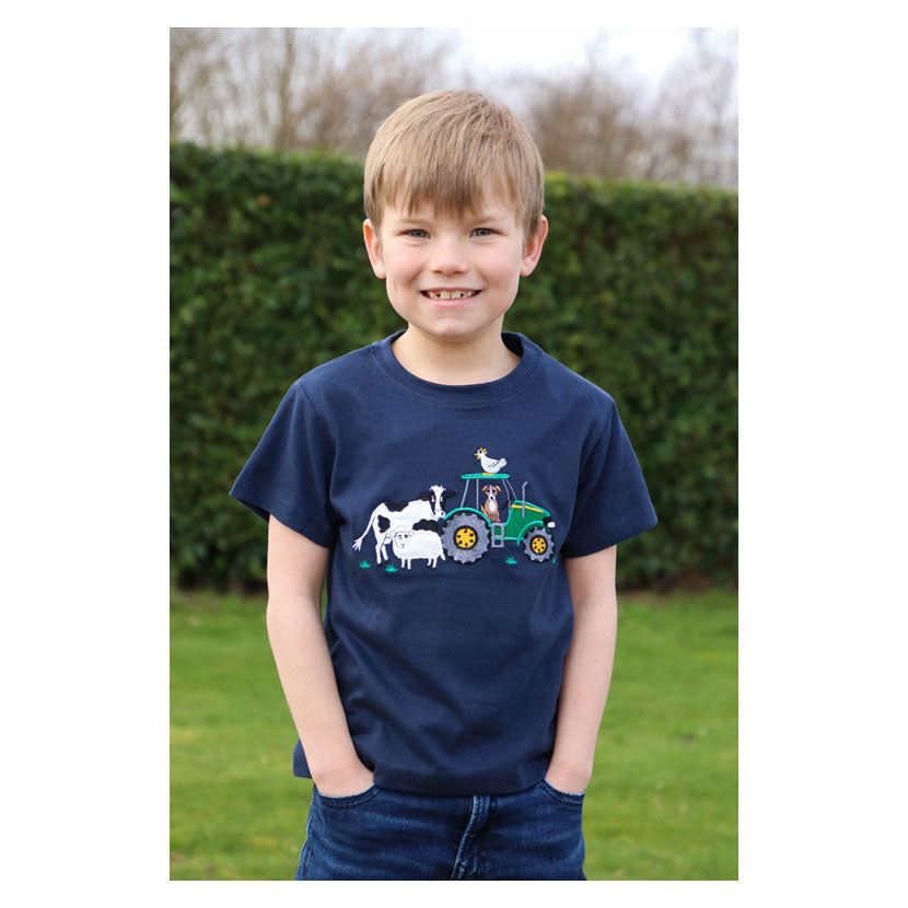 British Country Collection Farmyard Childrens T-Shirt