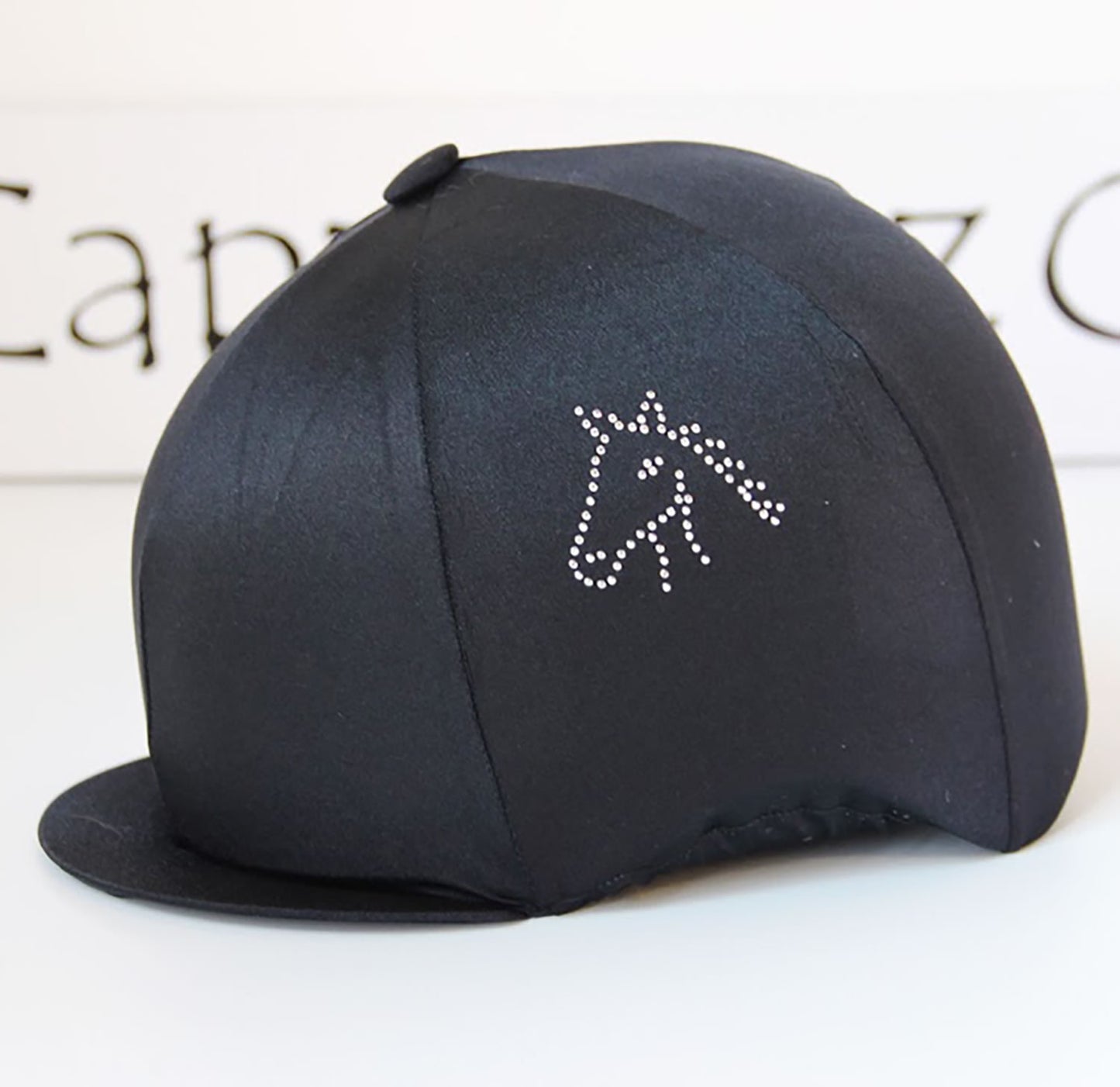 Capz Diamond Cap Cover Lycra Horse Head
