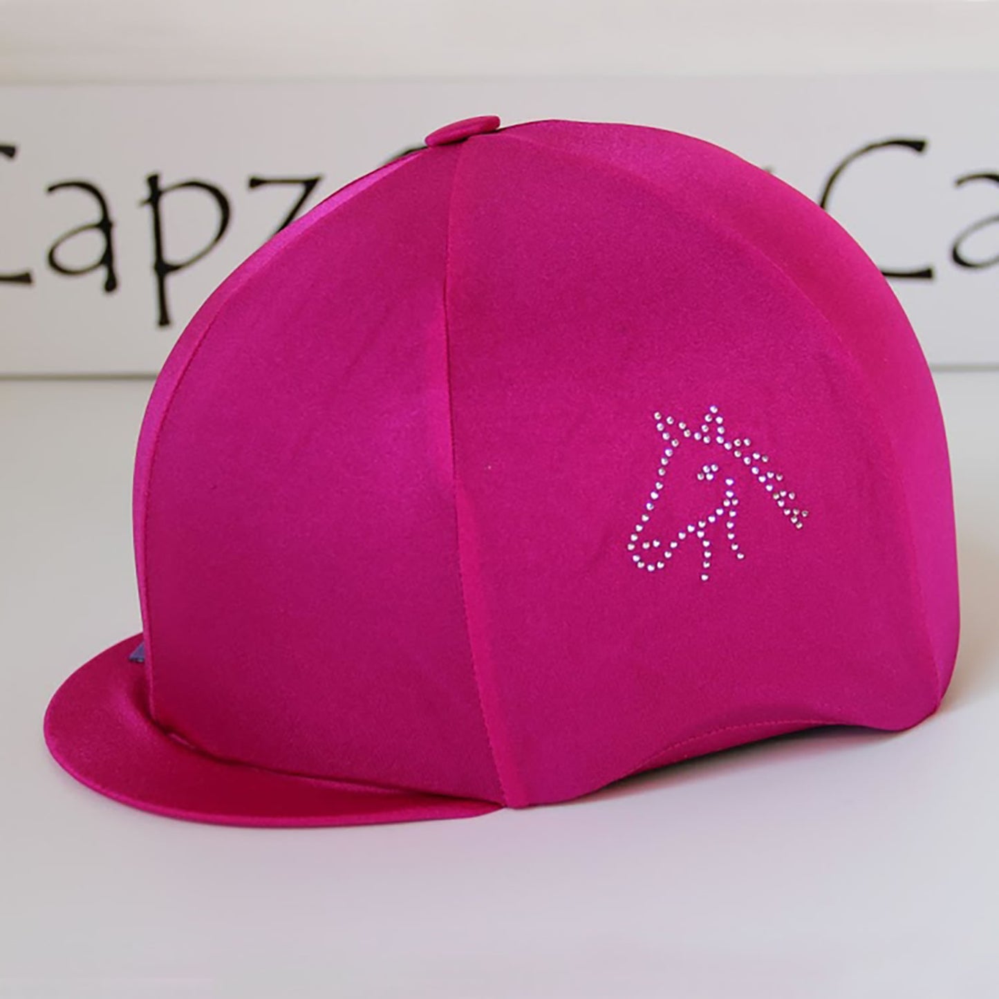 Capz Diamond Cap Cover Lycra Horse Head