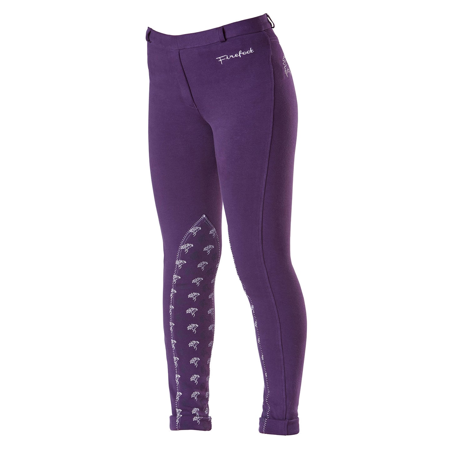 Firefoot Harden Jodhpurs Horse Print Kids Plum