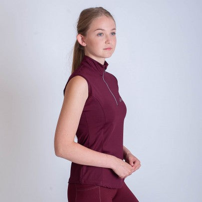 Gallop Sleeveless Zipped Neck Base-Layer