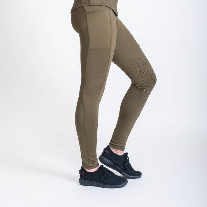 High-Waist Pocket Silicone Knee Tights