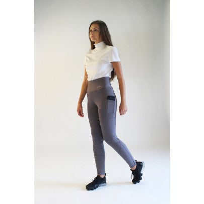 High-Waist Pocket Silicone Knee Tights