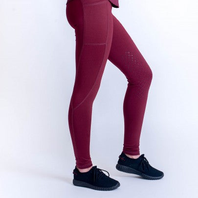 High-Waist Pocket Silicone Knee Tights