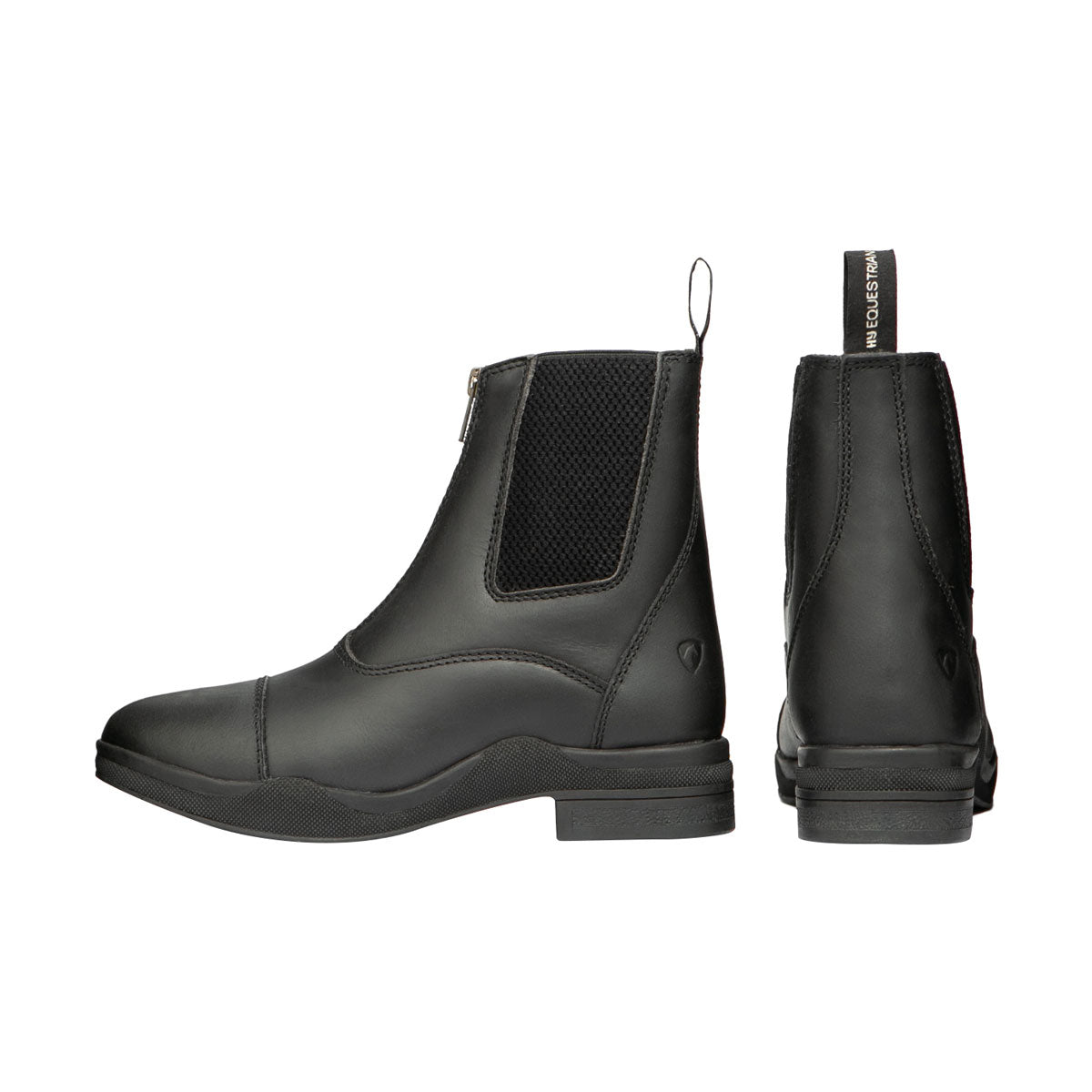 Hy Equestrian Fleece Lined Wax Leather Zip Jodhpur Boot