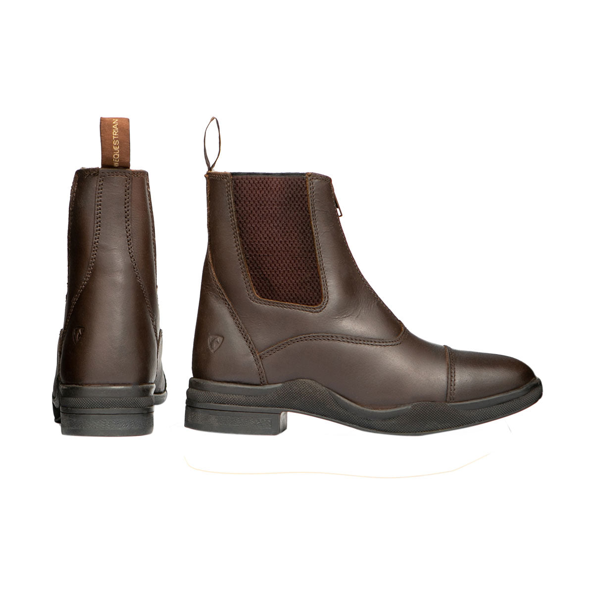 Hy Equestrian Fleece Lined Wax Leather Zip Jodhpur Boot