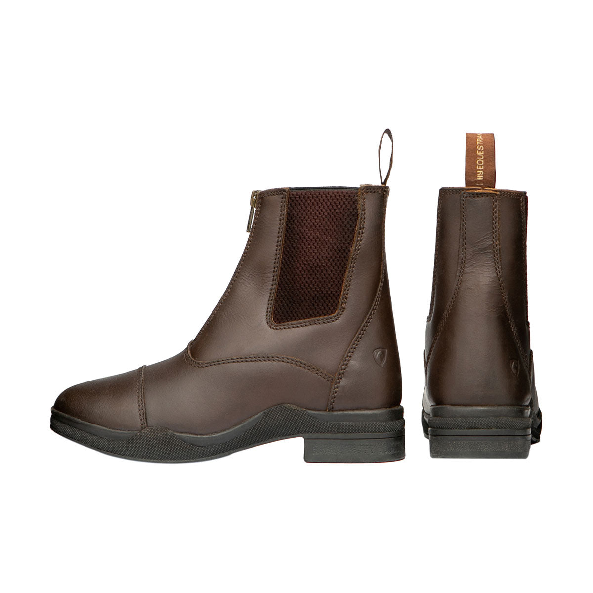 Hy Equestrian Fleece Lined Wax Leather Zip Jodhpur Boot