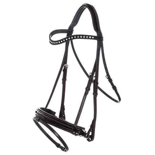 Imperial Riding Snaffle Bridle IRHDI Layla Black/Chrystal