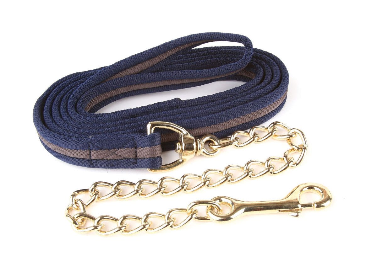 Hy Equestrian Soft Webbing Lead Rein With Chain