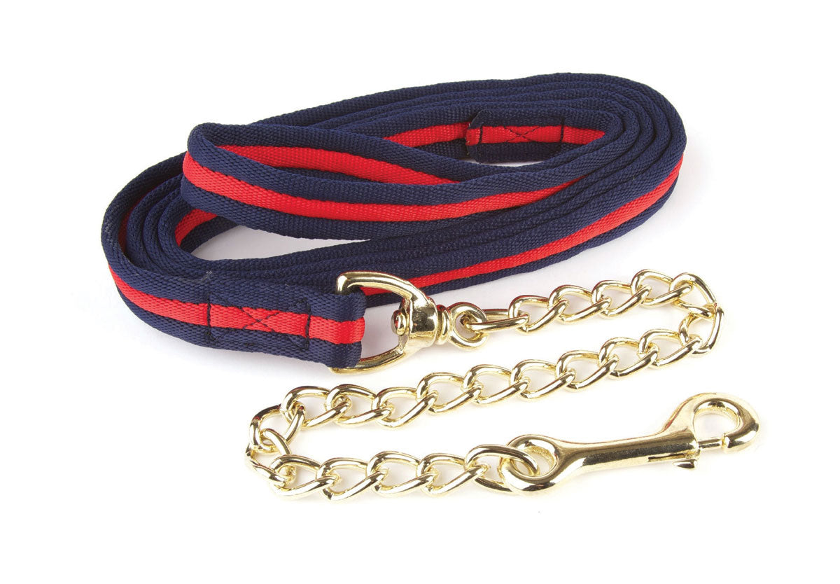 Hy Equestrian Soft Webbing Lead Rein With Chain