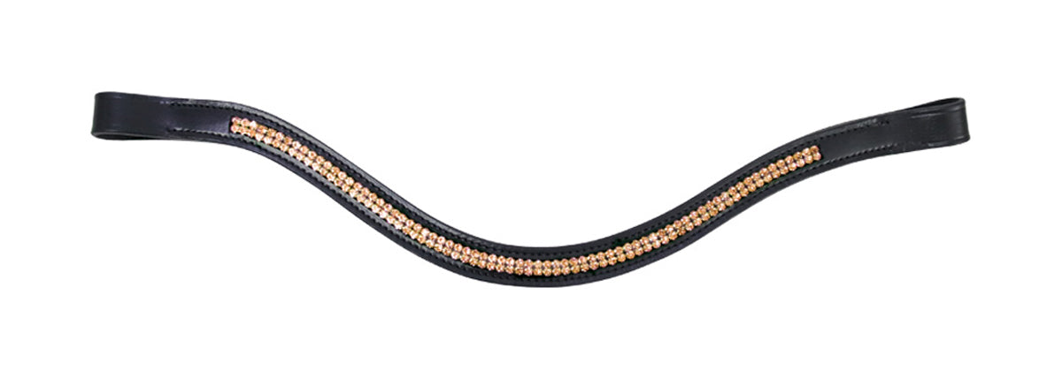 Hy Equestrian Rosciano Rose Gold Brow Band