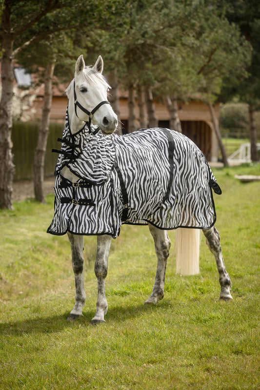 Rhinegold Fly Rug Supplied With Neck Cover Zebra