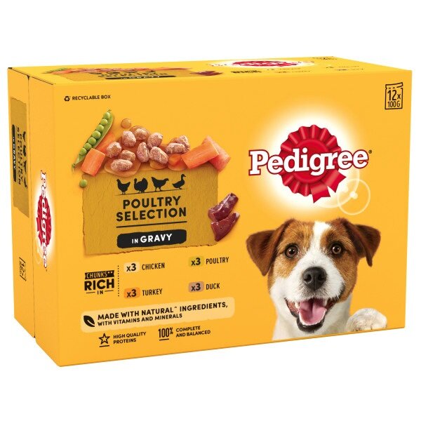 Pedigree Poultry Selection Adult in Gravy Pouches