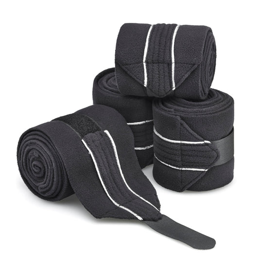 Cottage Craft Fleece Bandages (set of 4) Black