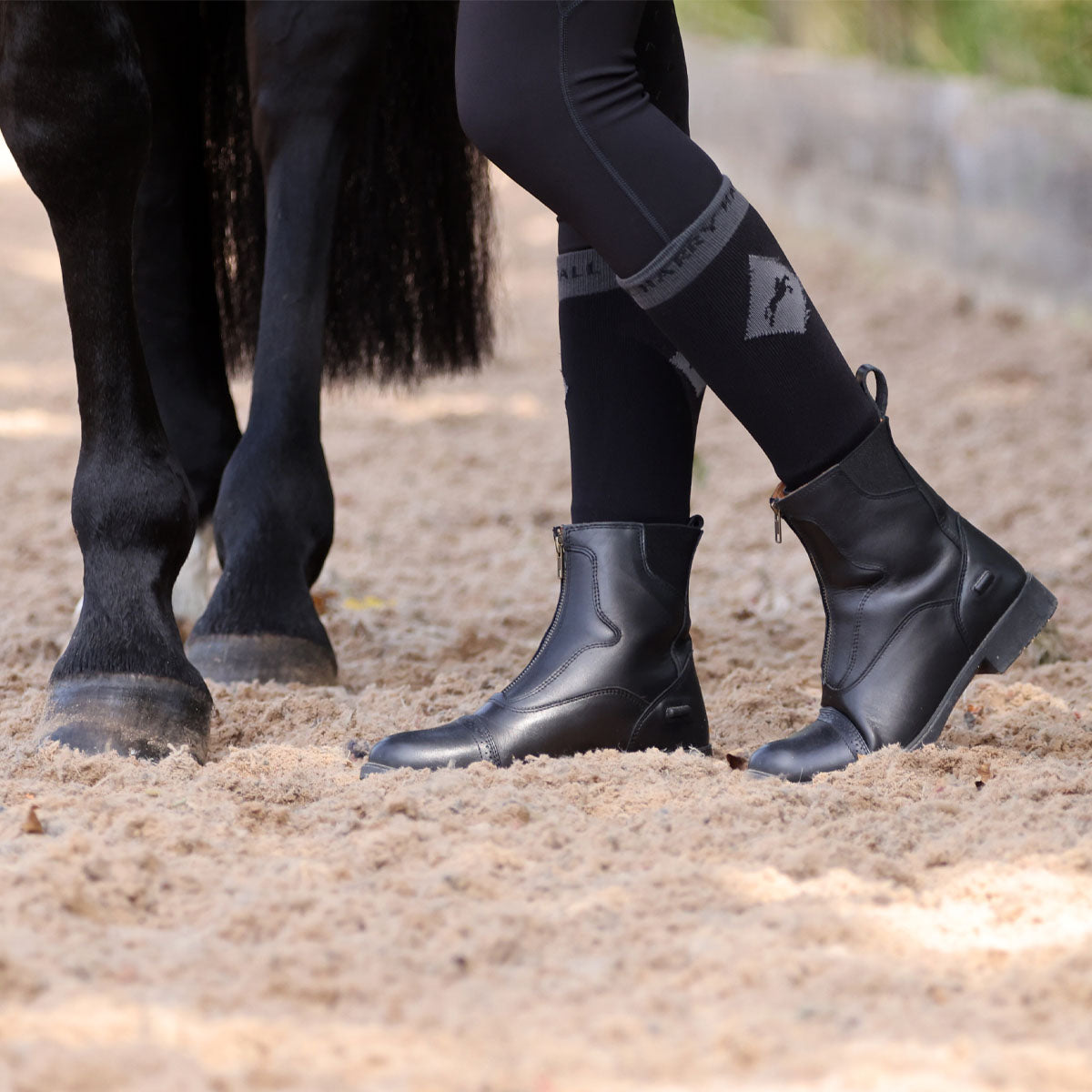 Harry Hall Harrow Zip Jodhpur Boots Black