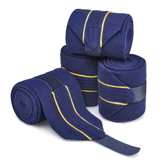 Cottage Craft Fleece Bandages (set of 4) Navy blue