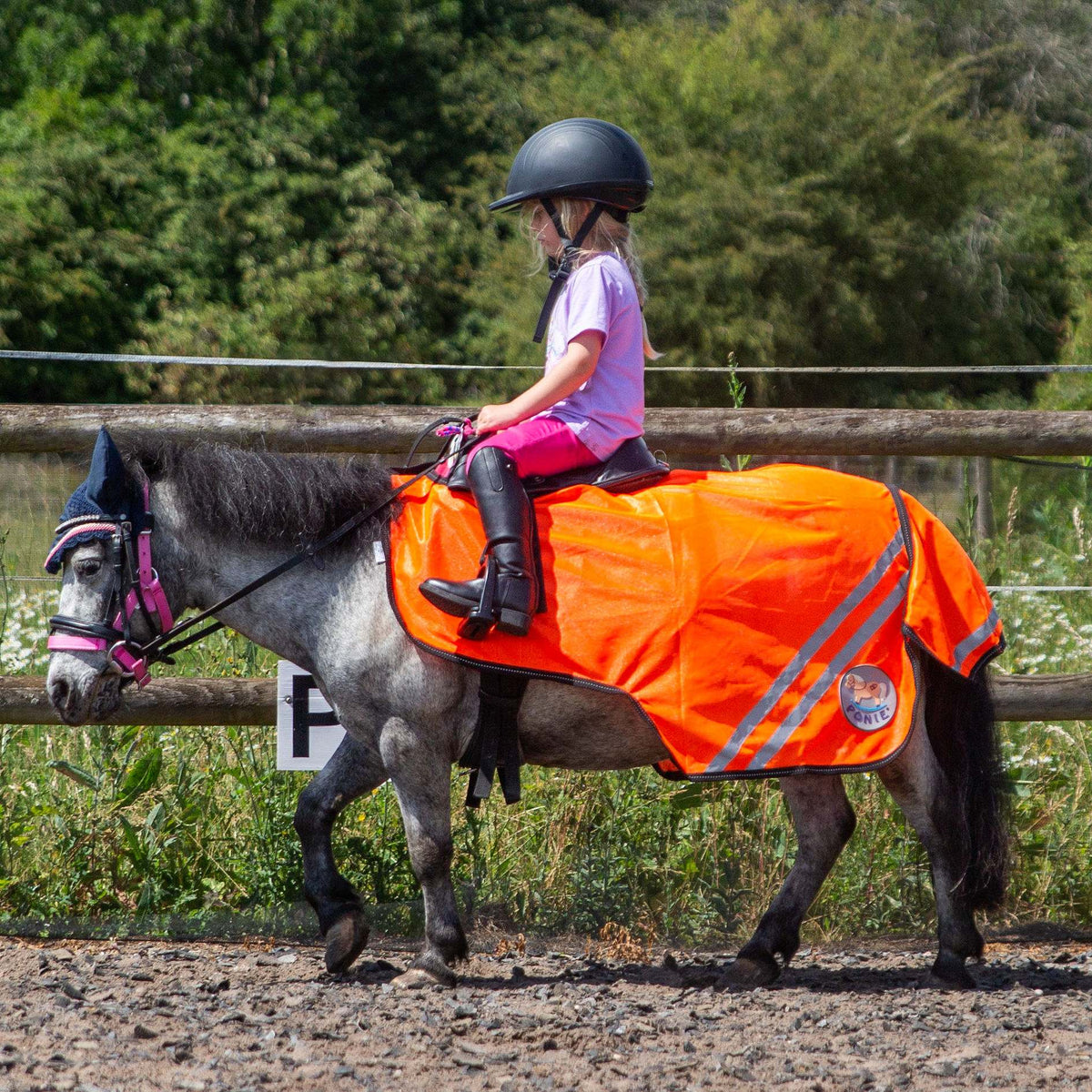 PONIE Retro Reflective Mesh Exercise Sheet Orange