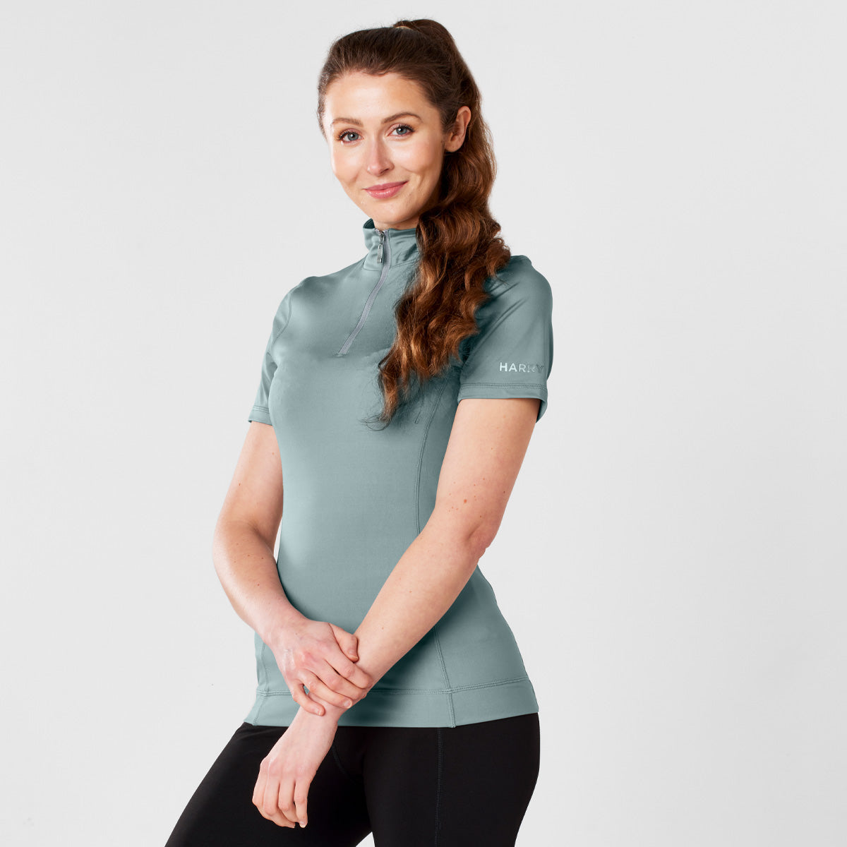 Harry Hall Women's Short Sleeve Base Layer Sage