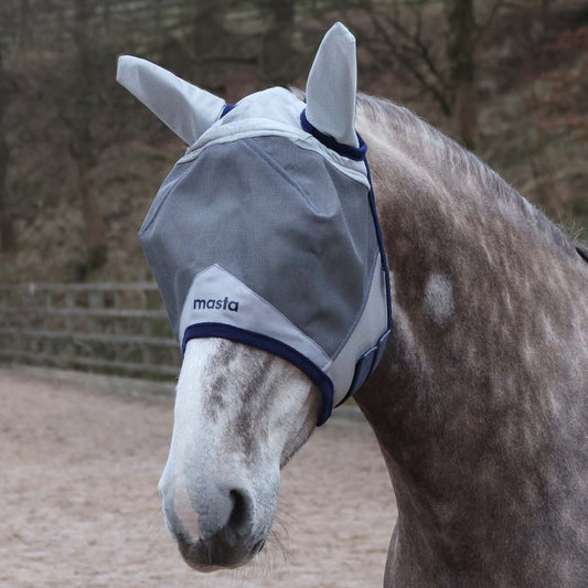 Masta Fly Mask with Ear Protection Grey