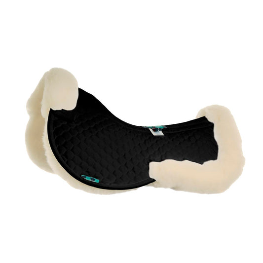 NuuMed HiWither Wool Half Pad With Collars Black