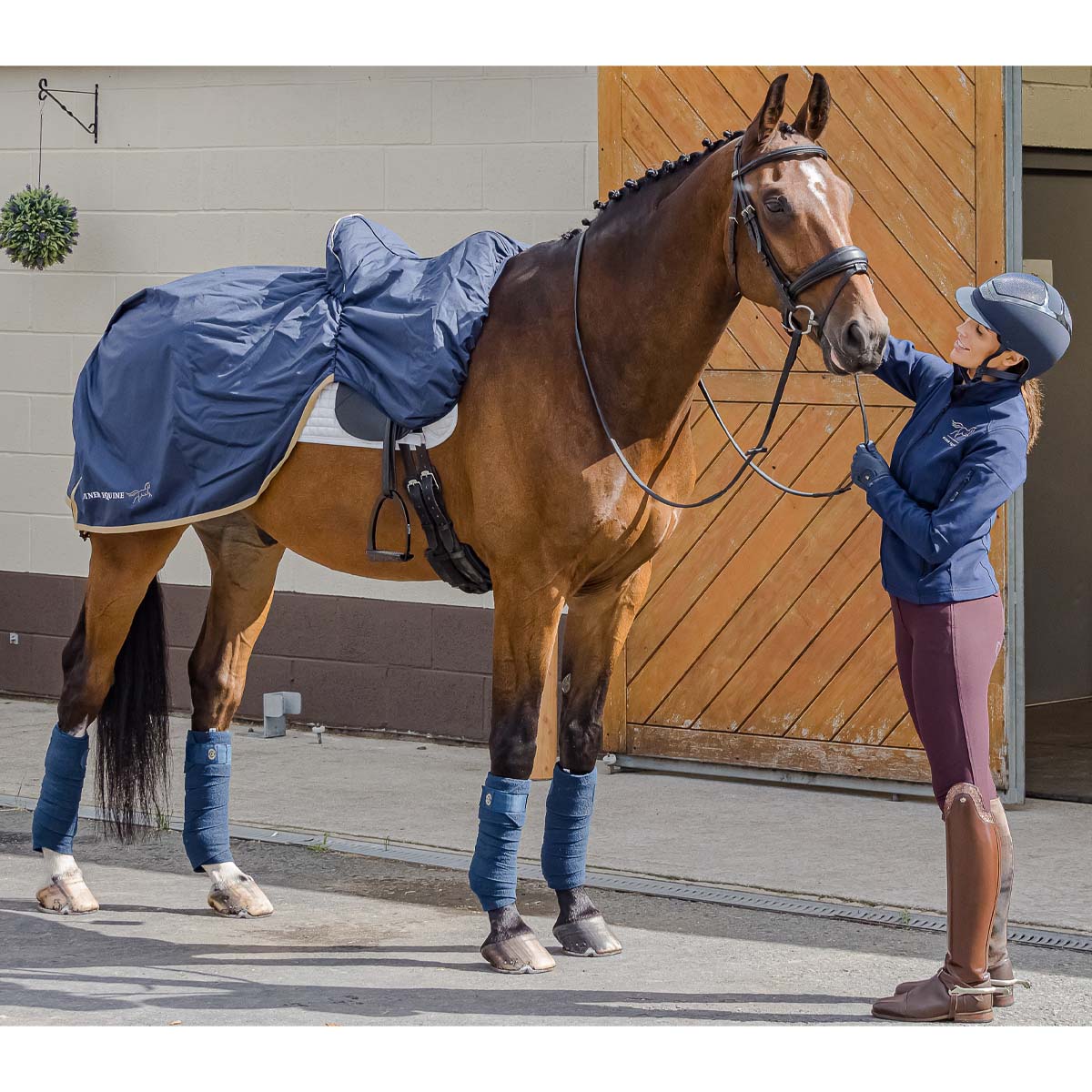 Summer Waterproof Ride On Exercise Sheet Navy Blue Large